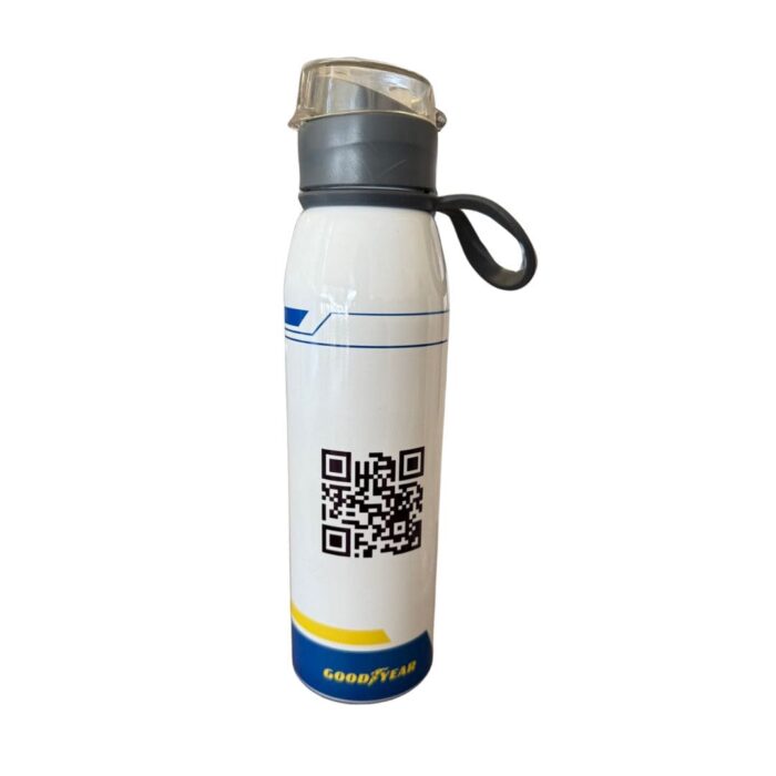 BOTELLA DE AGUA TAPA CLICK DE ALUMINIO 650ML NEUMAFAST / GOODYEAR (INCLUYE CAJA) - Imagen 2
