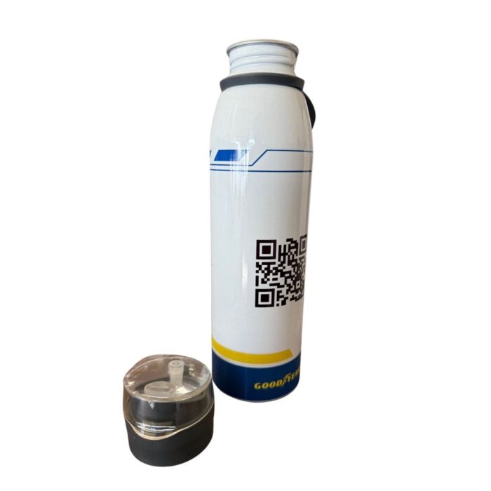 BOTELLA DE AGUA TAPA CLICK DE ALUMINIO 650ML NEUMAFAST / GOODYEAR (INCLUYE CAJA) - Imagen 4