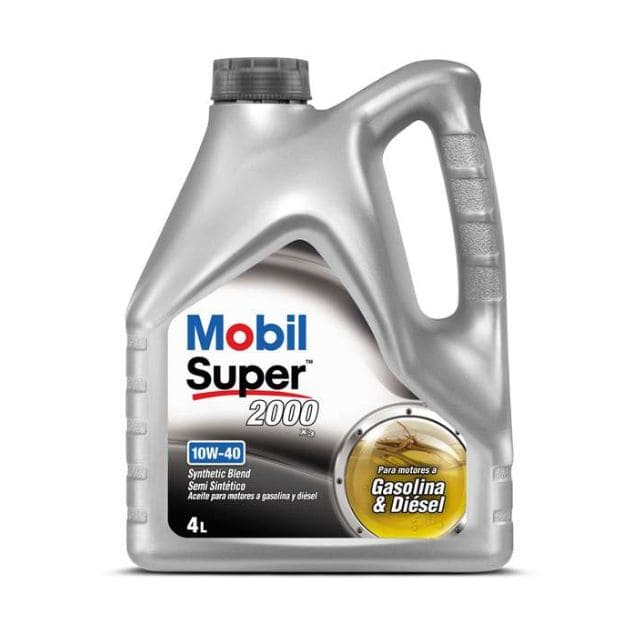 L-URR701035 ACEITE DE MOTOR 10W40 4LT SUPER 2000 API SN CF MOBIL - Imagen 1