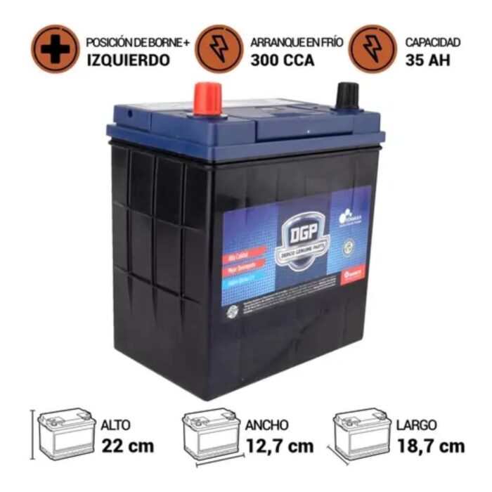 BATERÍA DGP MF40B19R 35AH 300CCA - Imagen 2