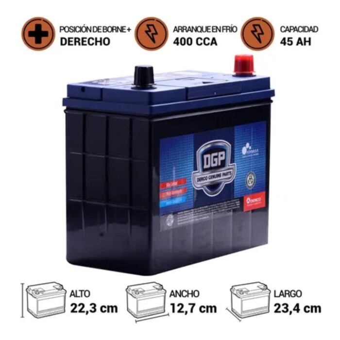 BATERÍA DGP MF55B24LS 45AH 400CCA - Imagen 2