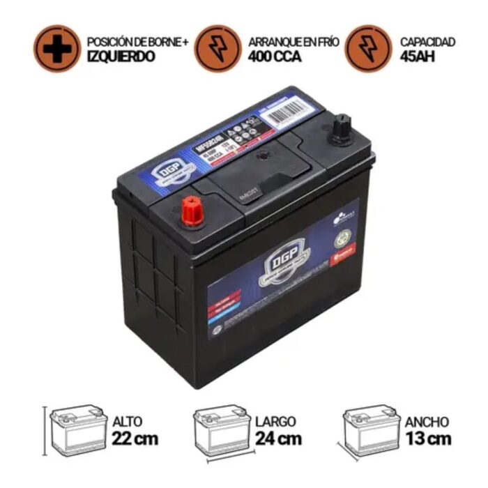 BATERÍA DGP MF55B24R 45AH 400CCA - Imagen 2