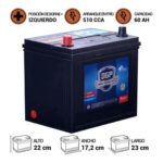 BATERÍA DGP MF55D23R 60AH 510CCA - Imagen 2