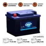 BATERÍA DGP MF55459 55AH 420CCA - Imagen 2