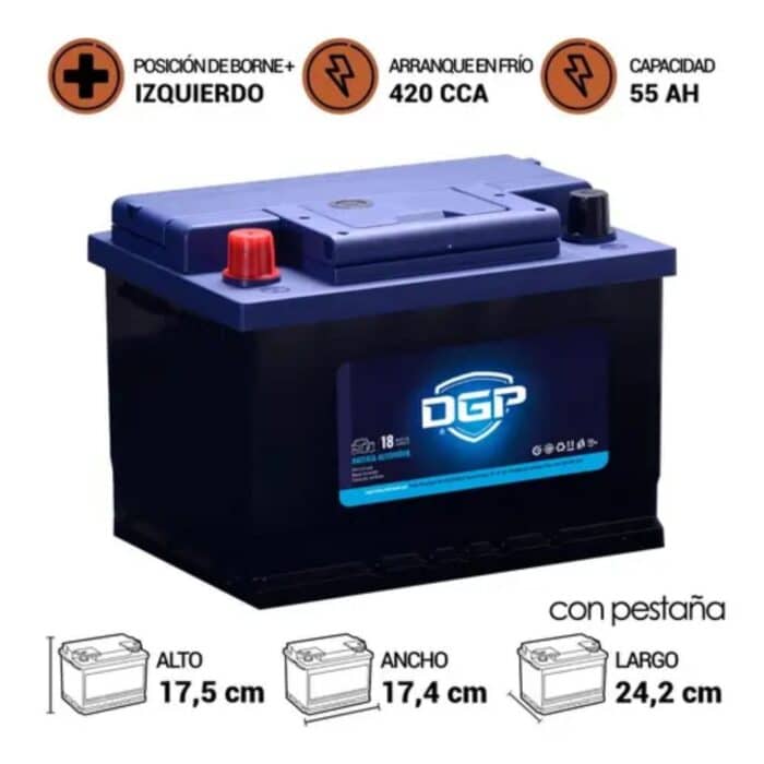 BATERÍA DGP MF55459 55AH 420CCA - Imagen 2