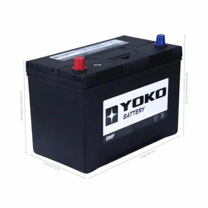 BATERÍA YOKO NX120-7 / 95D31R 80AH 700CCA - Imagen 2