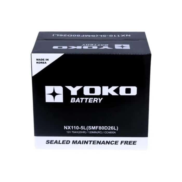 BATERÍA YOKO NX110-5L / 80D26L 70AH 600CCA - Imagen 3